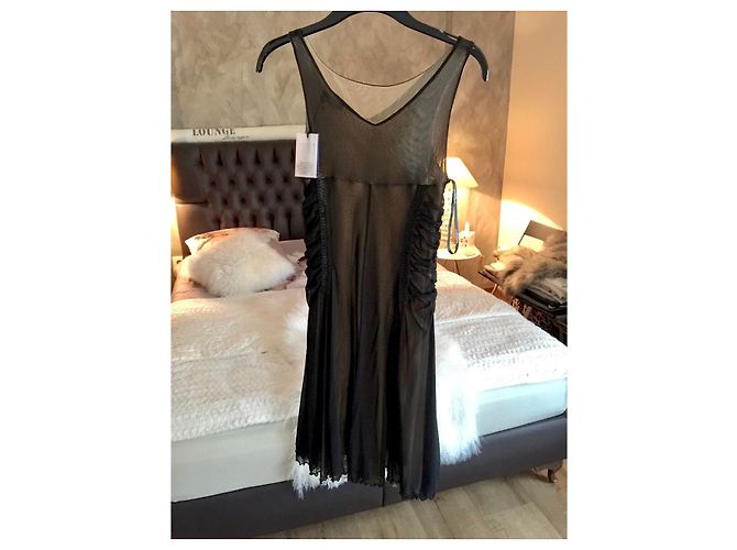 Autre Marque Sonia Fortuna Firenze Cocktail Kleid Schwarz Creme - Ansicht 4