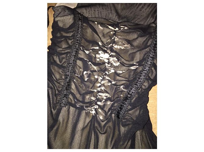 Autre Marque Sonia Fortuna Firenze Cocktail Kleid Schwarz Creme - Ansicht 8