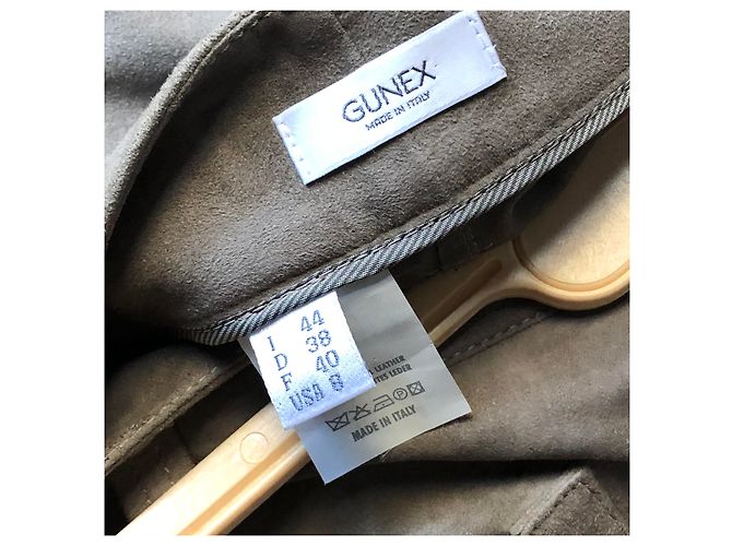 Autre Marque GUNEX, Falda de ante de Italia Gris pardo - vista 5