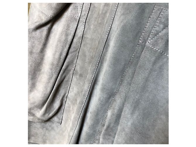 Autre Marque GUNEX, Falda de ante de Italia Gris pardo - vista 8