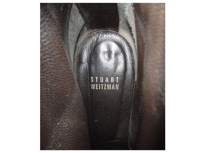 Botines Stuart Weitzman de cuero marrón claro - vista 2