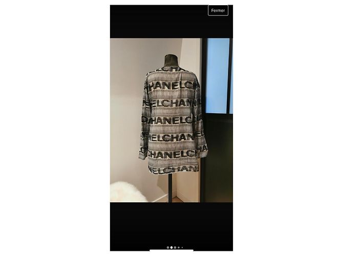 Túnica Chanel de algodón gris - vista 2
