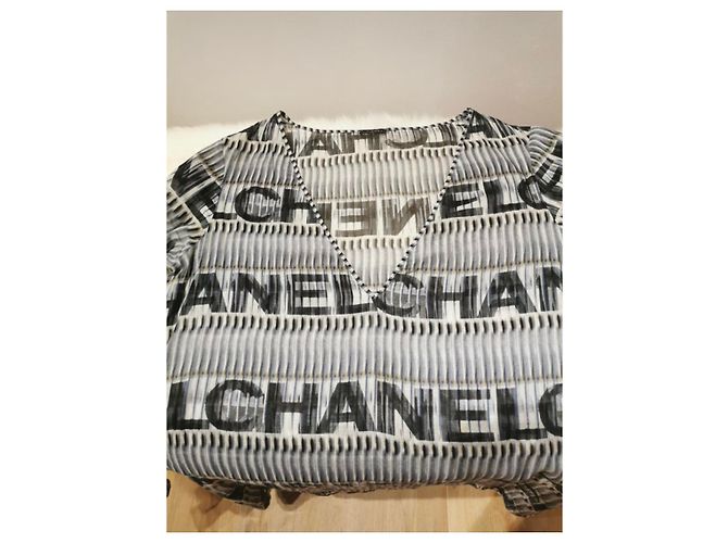 Túnica Chanel de algodón gris - vista 4