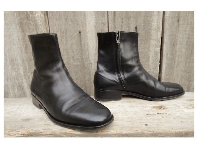 Botas Gucci de cuero negras 40,5 Negro - vista 2