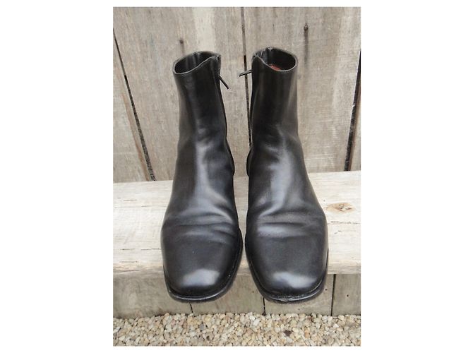 Botas Gucci de cuero negras 40,5 Negro - vista 3
