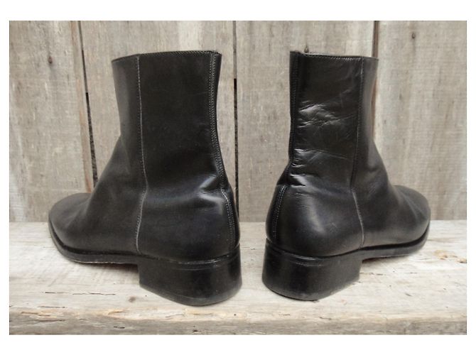 Botas Gucci de cuero negras 40,5 Negro - vista 4