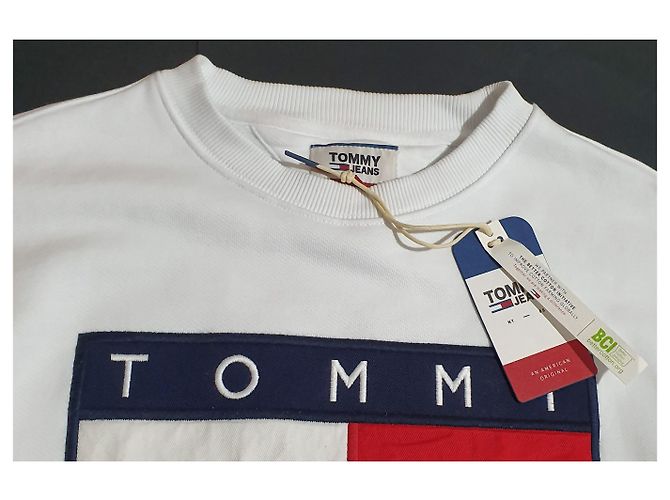 Tommy Hilfiger Tommy Jeans Oversize weißer Baumwollpullover Mehrfarben - Ansicht 2