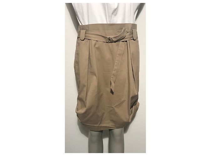 Abito Escada Sport bicolore bianco e beige in cotone - vista 5
