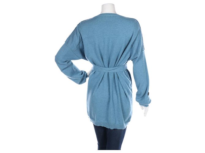 Cardigan maglione Malo in cashmere blu XL - vista 2