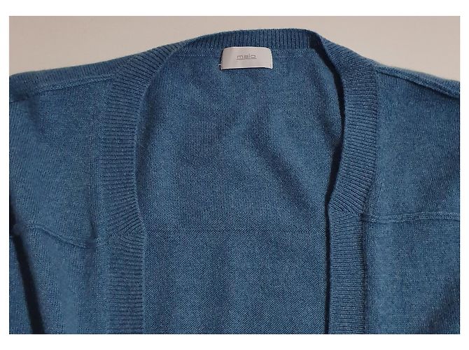 Cardigan maglione Malo in cashmere blu XL - vista 7
