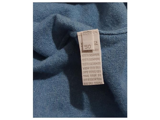 Cardigan maglione Malo in cashmere blu XL - vista 8