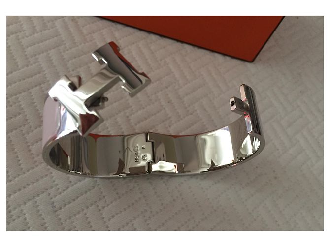 Pulsera Hermès modelo Clic Clac H Plata - vista 4
