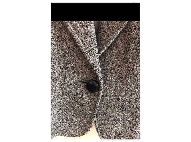 Wolljacke mit schwarzem Samtkragen Yves Saint Laurent Grau - Ansicht 3