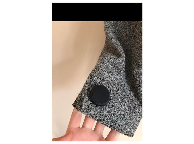 Wolljacke mit schwarzem Samtkragen Yves Saint Laurent Grau - Ansicht 5