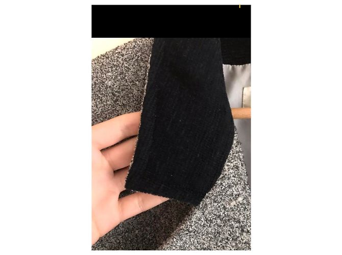 Wolljacke mit schwarzem Samtkragen Yves Saint Laurent Grau - Ansicht 6