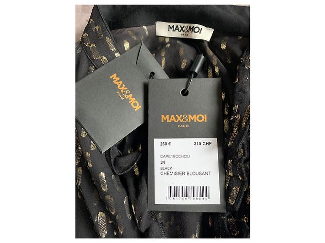Blusa in seta Max & Moi nera e oro Nero D'oro - vista 8