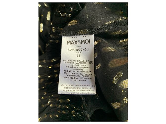 Blusa in seta Max & Moi nera e oro Nero D'oro - vista 9