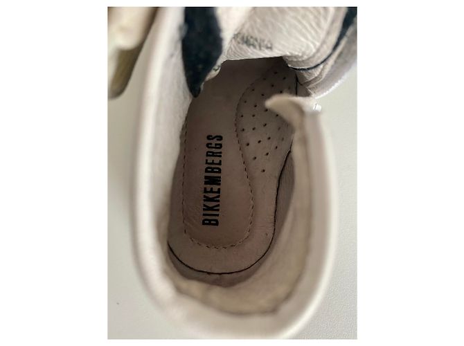 Dirk Bikkenbergs Sneakers alte Bikkembergs in pelle blu e camoscio nero e grigio - vista 2