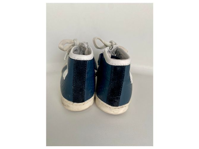 Dirk Bikkenbergs Sneakers alte Bikkembergs in pelle blu e camoscio nero e grigio - vista 6