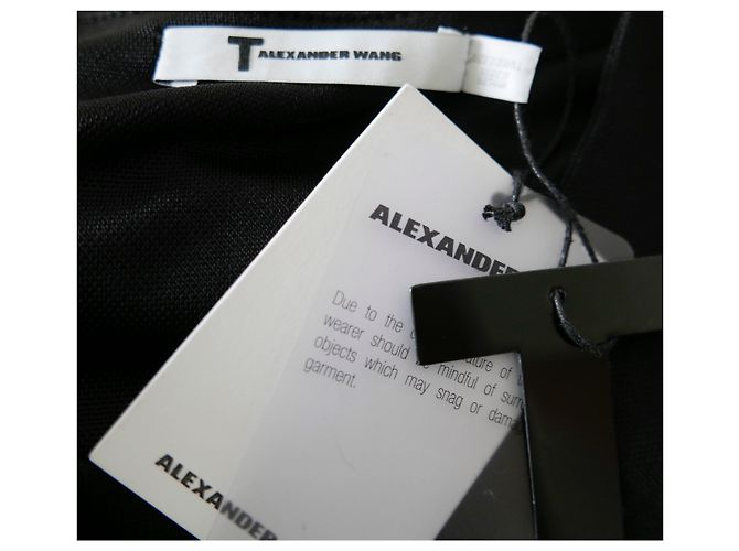 T By Alexander Wang Vestido drapeado negro - vista 5