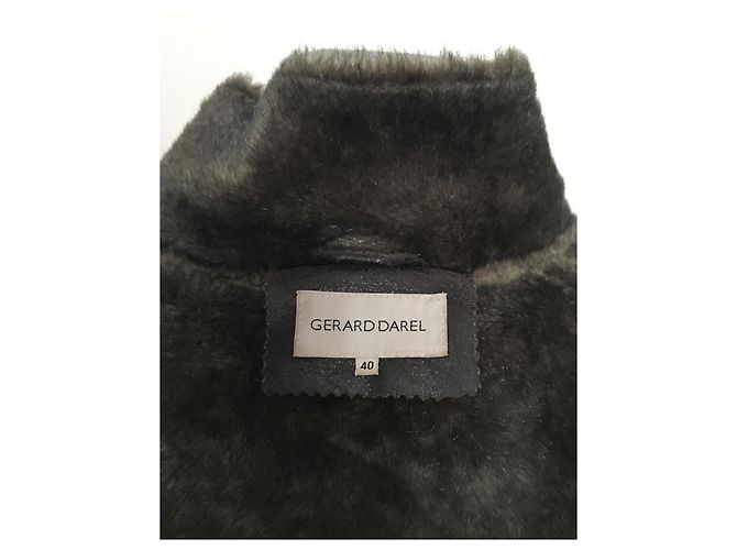 Abrigo Gerard Darel de imitación cuero marrón oscuro - vista 8