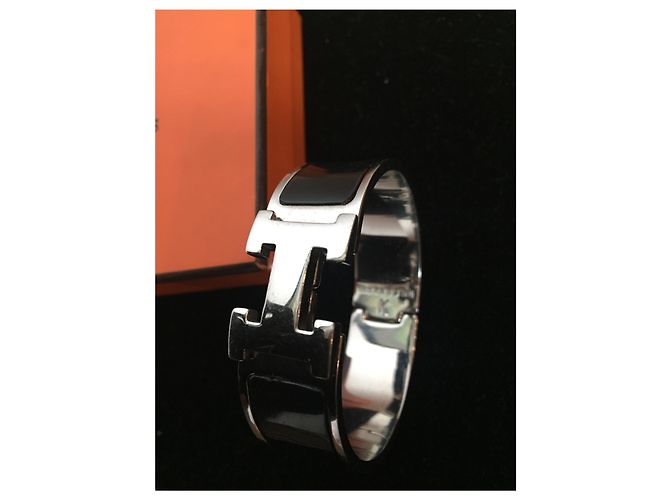 Clic H Bracelet Hermès, modèle Clic Clac Bijouterie argentée - vue 4