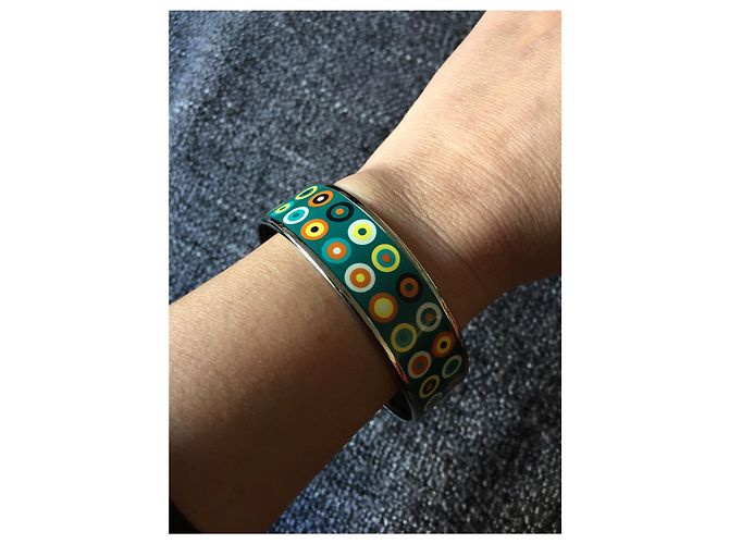 Pulsera de esmalte Hermès Ronds et Pellets acabado paladio Multicolor - vista 5