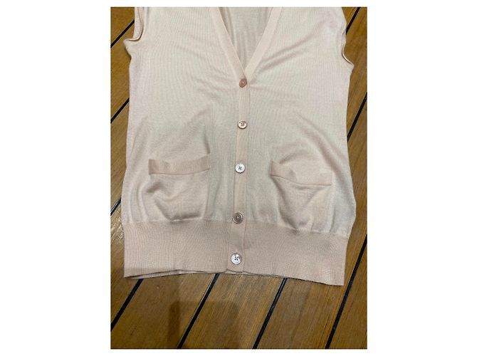Ralph Lauren ärmellose Kaschmir Strickjacke rosa Pink - Ansicht 3