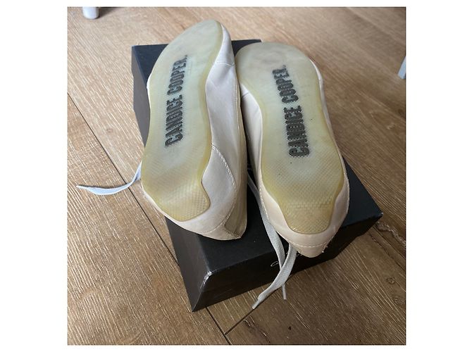 Neue Candice Cooper Leder sneakers Weiß Golden - Ansicht 8
