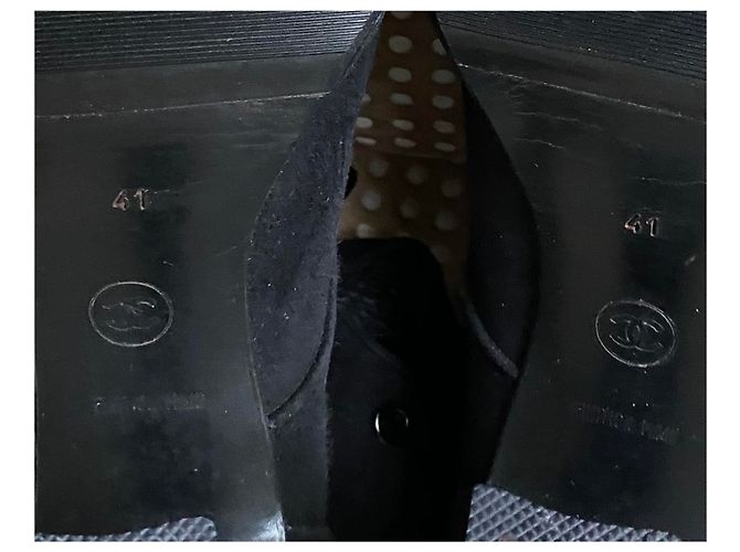 Stivaletti CHANEL in camoscio Nero - vista 15