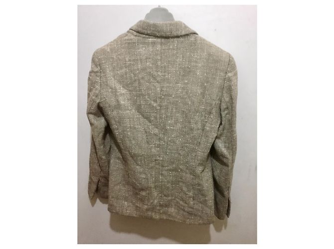 Blazer de lana y seda de Escada Castaño Beige - vista 2
