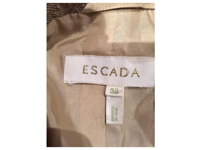 Blazer de lana y seda de Escada Castaño Beige - vista 3