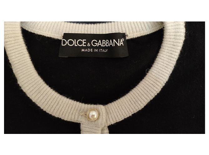 CÁRDIGAN DE PUNTO DOLCE & GABBANA Negro Blanco - vista 2