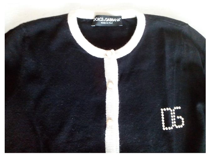 CÁRDIGAN DE PUNTO DOLCE & GABBANA Negro Blanco - vista 6