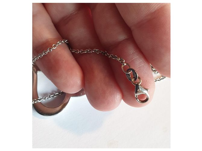 Collana con pendente a cuore in oro bianco e diamanti Piaget Argento - vista 5