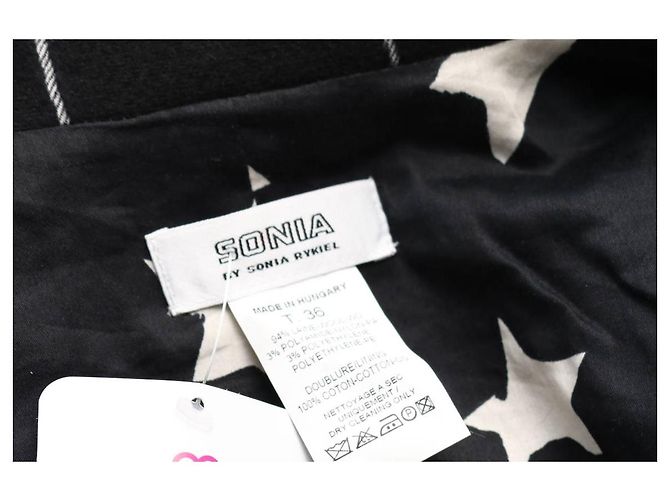 Sonia By Sonia Rykiel Wollblazer Schwarz Weiß - Ansicht 3