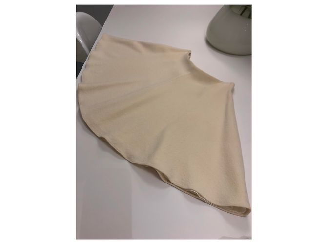 Falda Christian Dior Timeless de lana crema - vista 2