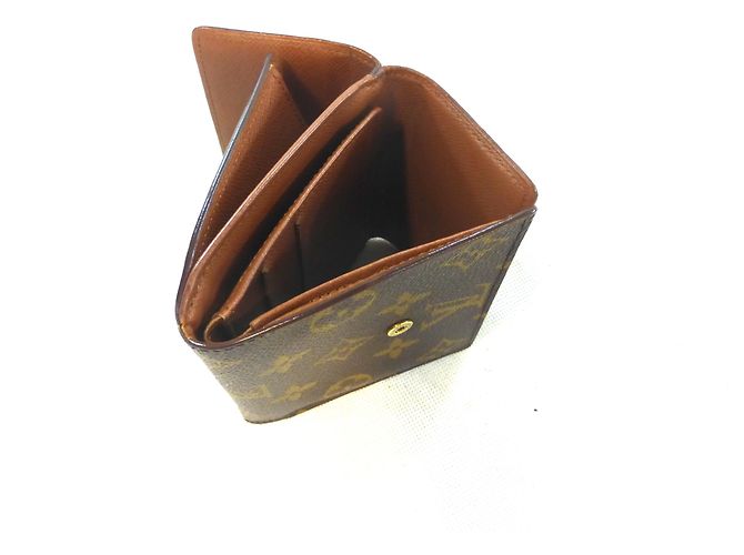 Louis Vuitton Elise Monogram Cartera Marrón Cuero Castaño - vista 13