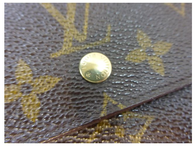 Louis Vuitton Elise Monogram Cartera Marrón Cuero Castaño - vista 5