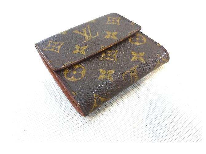 Louis Vuitton Elise Monogram Cartera Marrón Cuero Castaño - vista 7