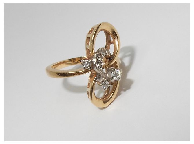Autre Marque Anello nodo in oro e diamanti D'oro - vista 3