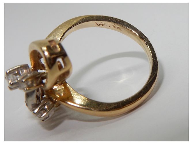 Autre Marque Anello nodo in oro e diamanti D'oro - vista 5