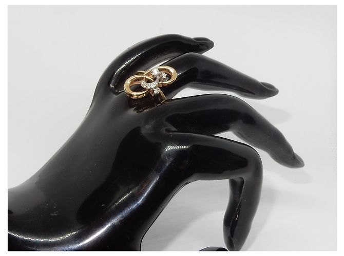 Autre Marque Anello nodo in oro e diamanti D'oro - vista 6