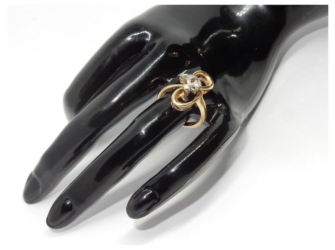 Autre Marque Anello nodo in oro e diamanti D'oro - vista 8