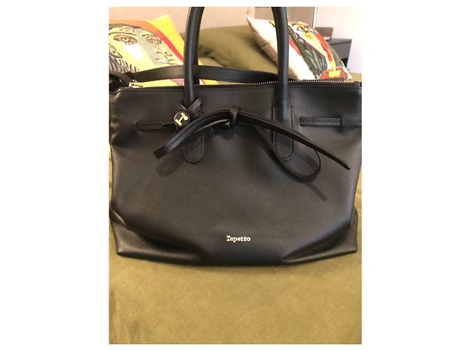 Borsa a mano Repetto in pelle nera Nero - vista 11