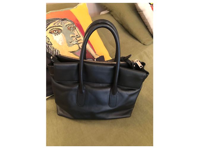 Borsa a mano Repetto in pelle nera Nero - vista 3