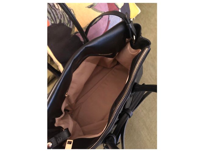 Borsa a mano Repetto in pelle nera Nero - vista 4