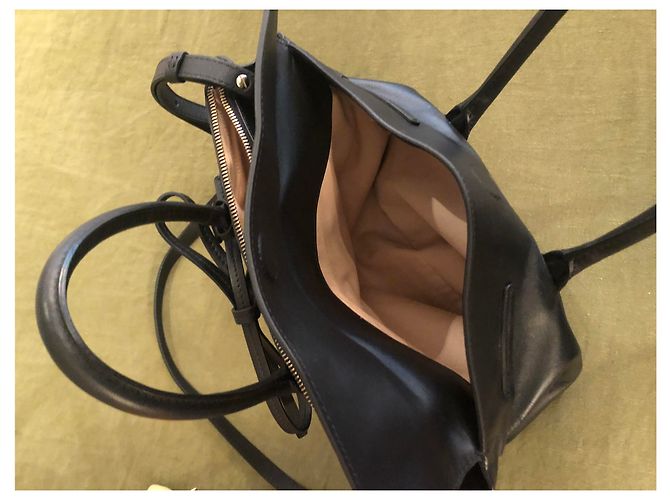 Borsa a mano Repetto in pelle nera Nero - vista 7