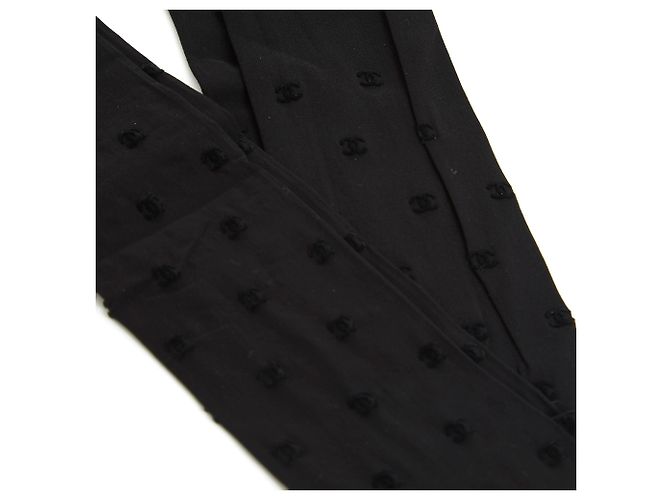 Chanel COLLANT NERO CC PUNTINATA SVIZZERA M NUOVA - vista 2