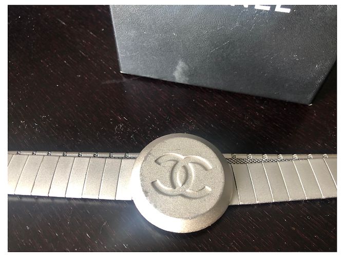 Chanel Stahlgürtel mit Gliederkette 70 cm Silber - Ansicht 4